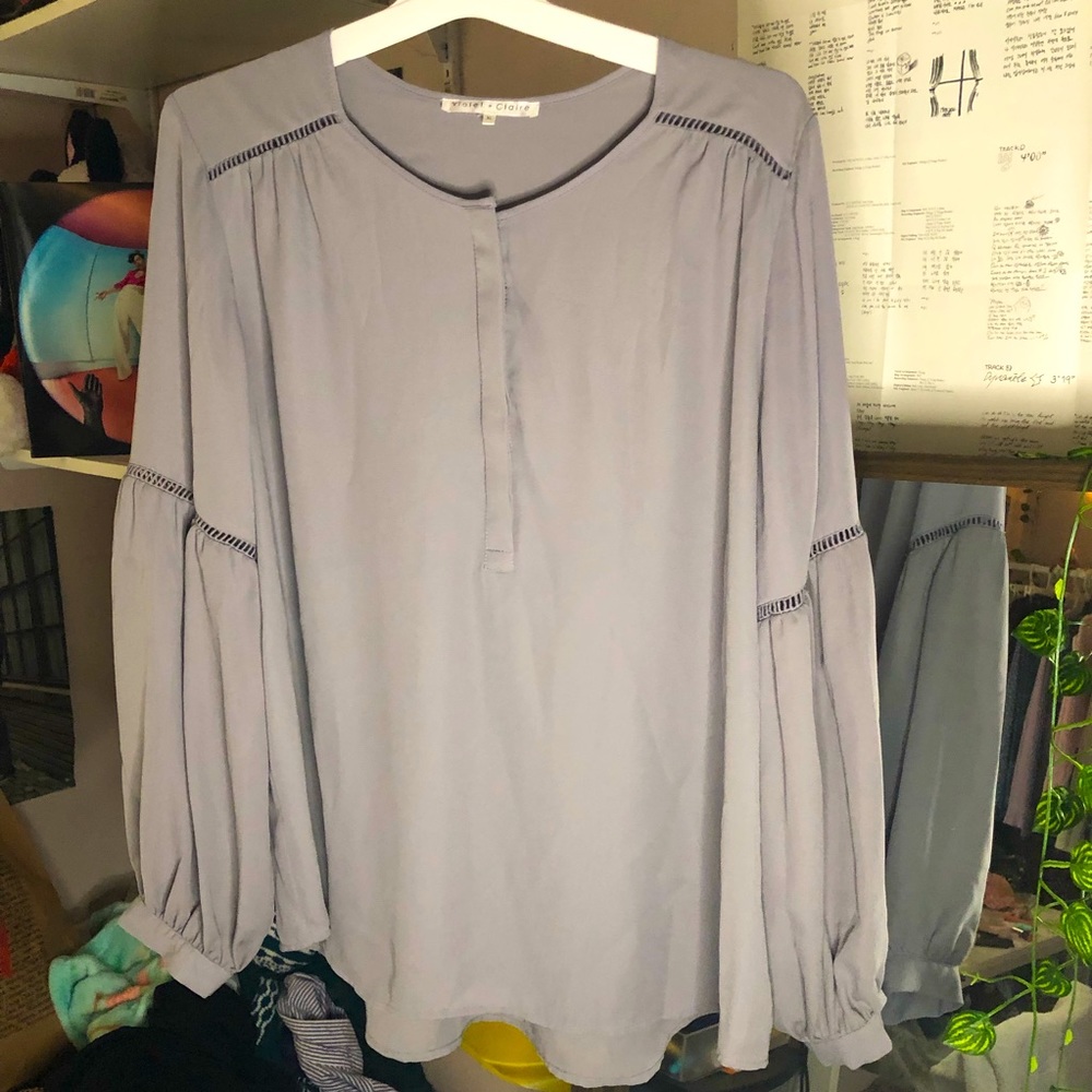 Gray business casual Blouse size XL